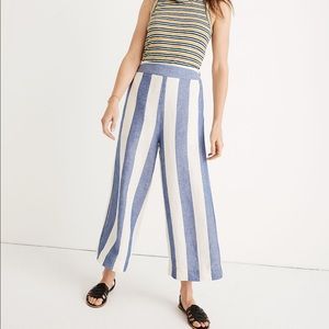 NWT - Madewell Huston Pull-On Crop Pants in Stripe - Size XS